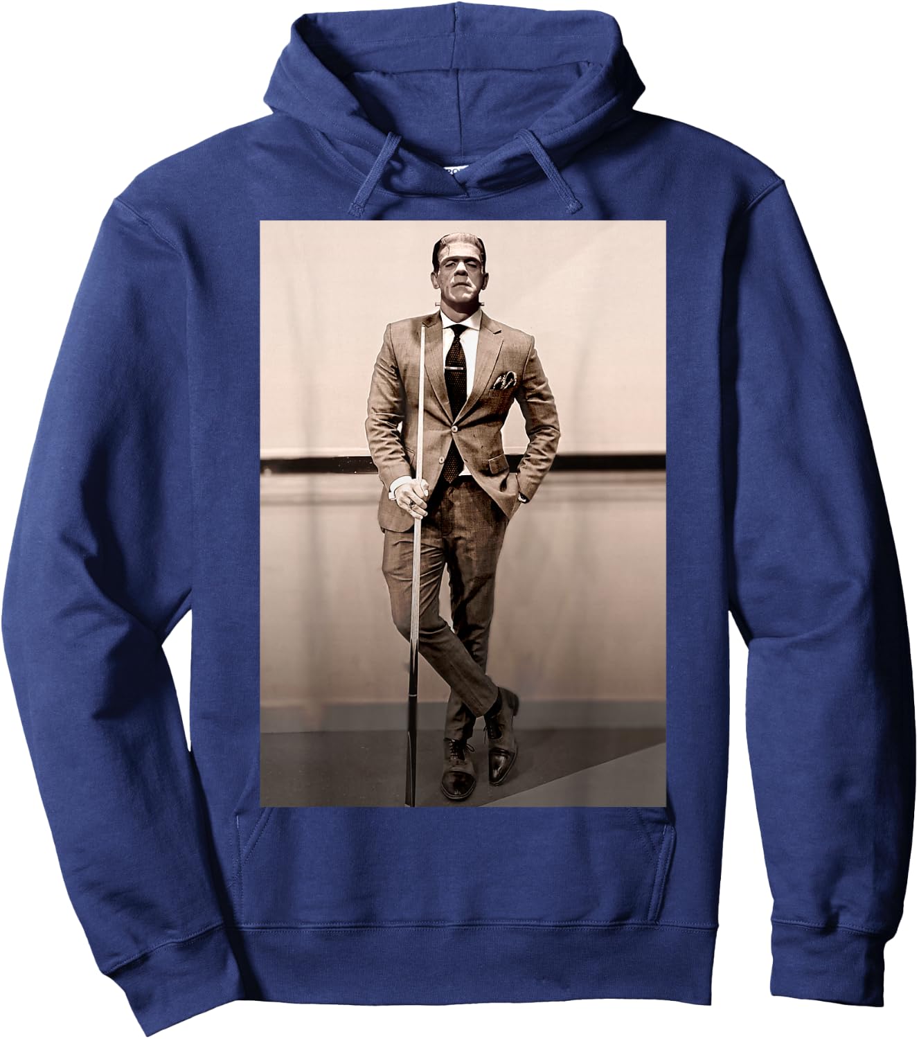 Frankenstein Dapper Frankenstein Monster In Suit Halloween Hoodie - Hoodie | Navy
