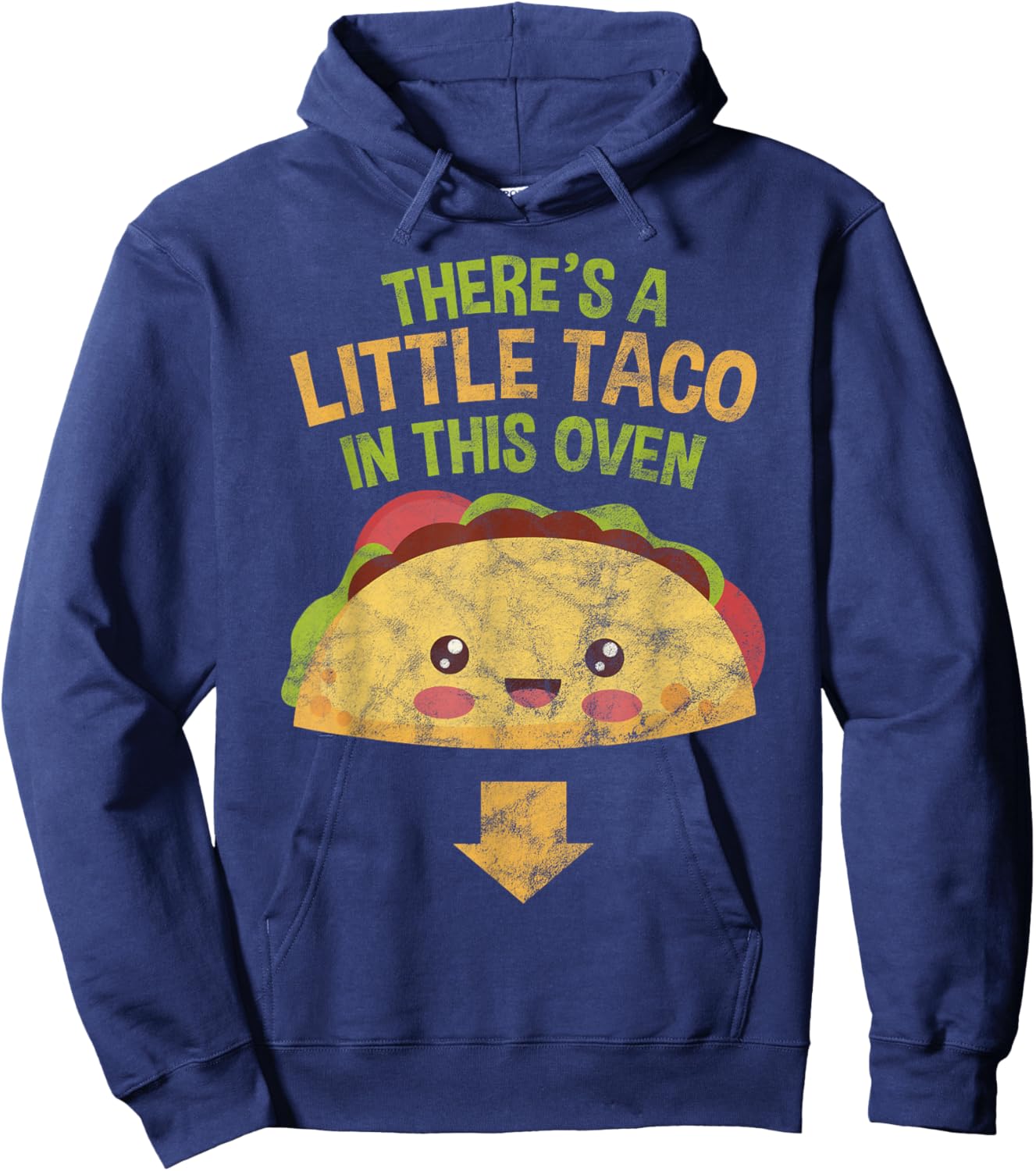 Gender Reveal Pregnancy Baby Cinco De Mayo Little Taco Gift Hoodie - Hoodie | Navy