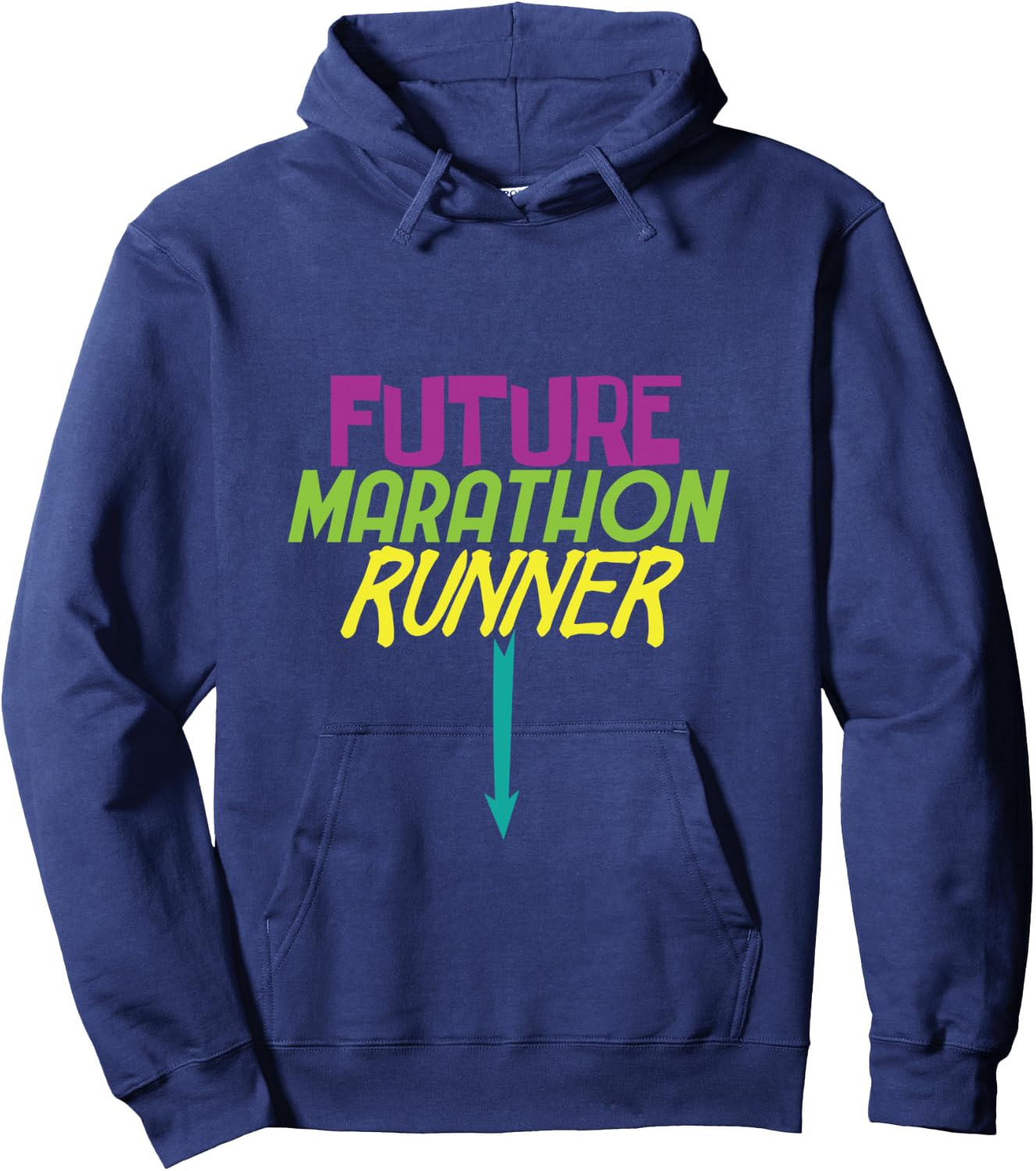 Pregnancy Gift Future Marathon Runner Baby Shower Hoodie - Hoodie | Navy