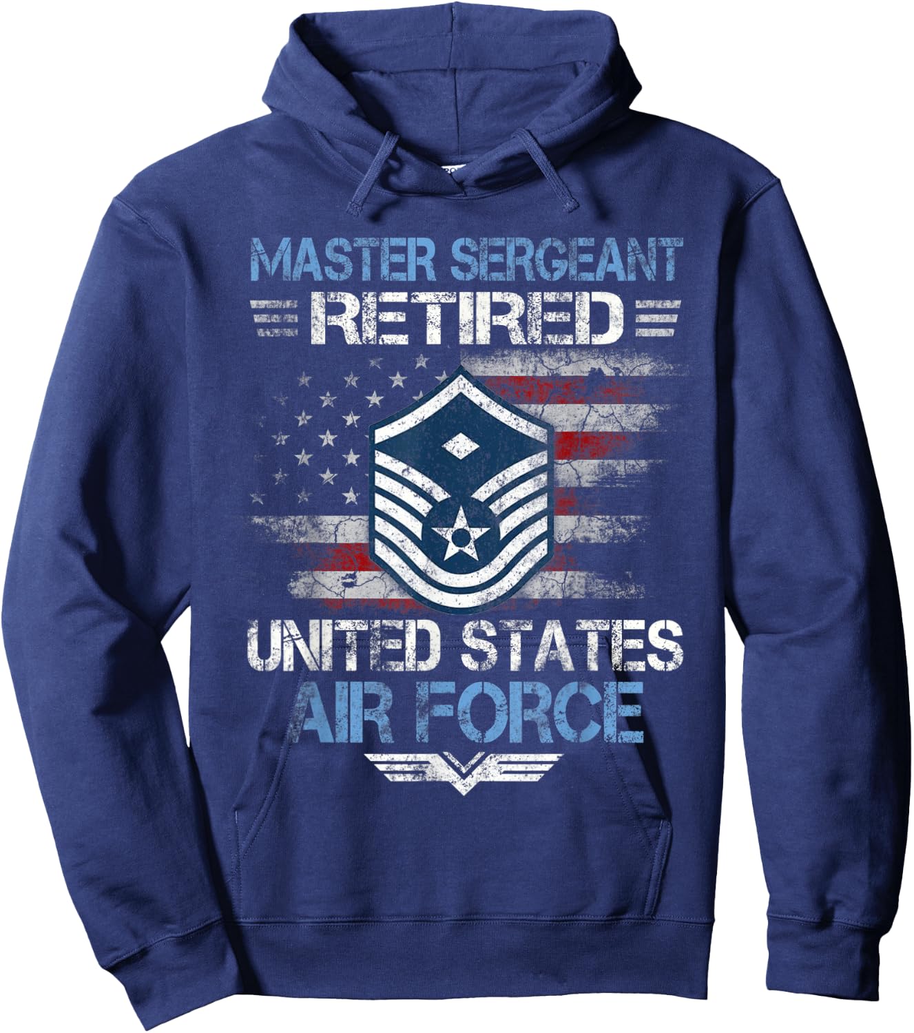 Master Sergeant Retired Air Force Military Retirement Vetera Hoodie - Hoodie | Navy