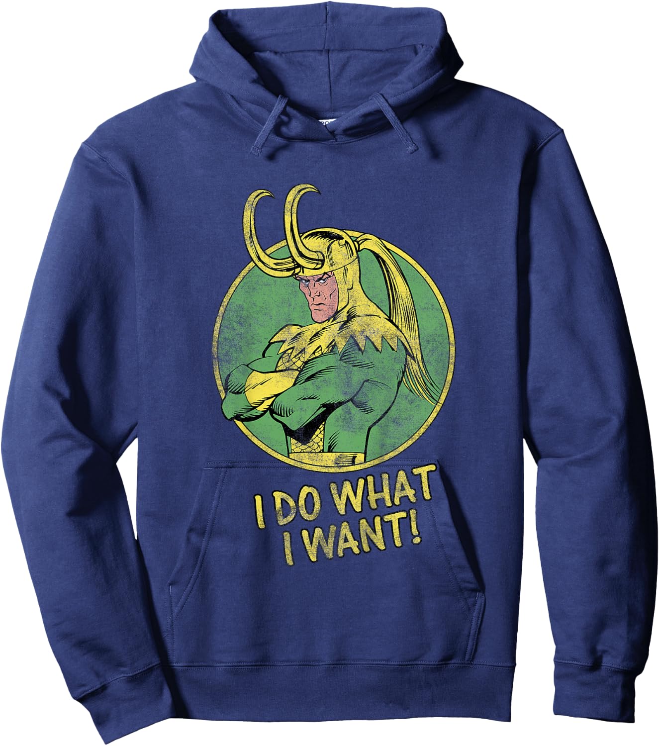 Marvel Loki I Do What I Want Faded Attitude Kids Hoodie - Hoodie | Navy