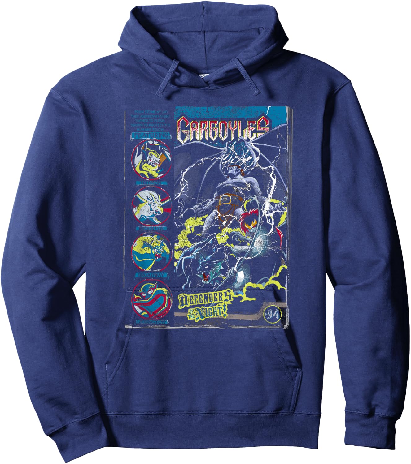Disney Gargoyles Comic Book Cover Hoodie - Hoodie | Navy