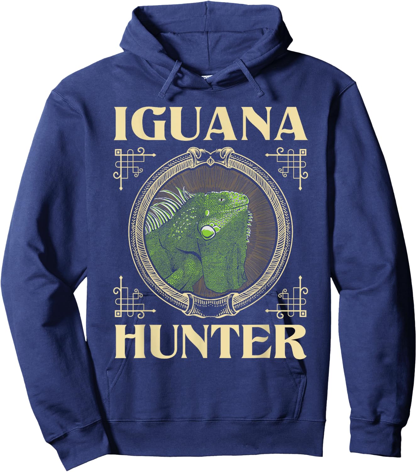 Funny Iguana Shirts Iguana Hunter - Zookeeper Reptile Animal Lover Herpetology Hoodie - Hoodie | Navy