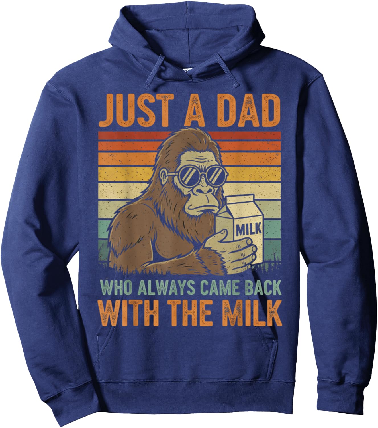 Just A Dad Who Always Came Back with The Milk Funny Daddy Hoodie - Hoodie | Navy