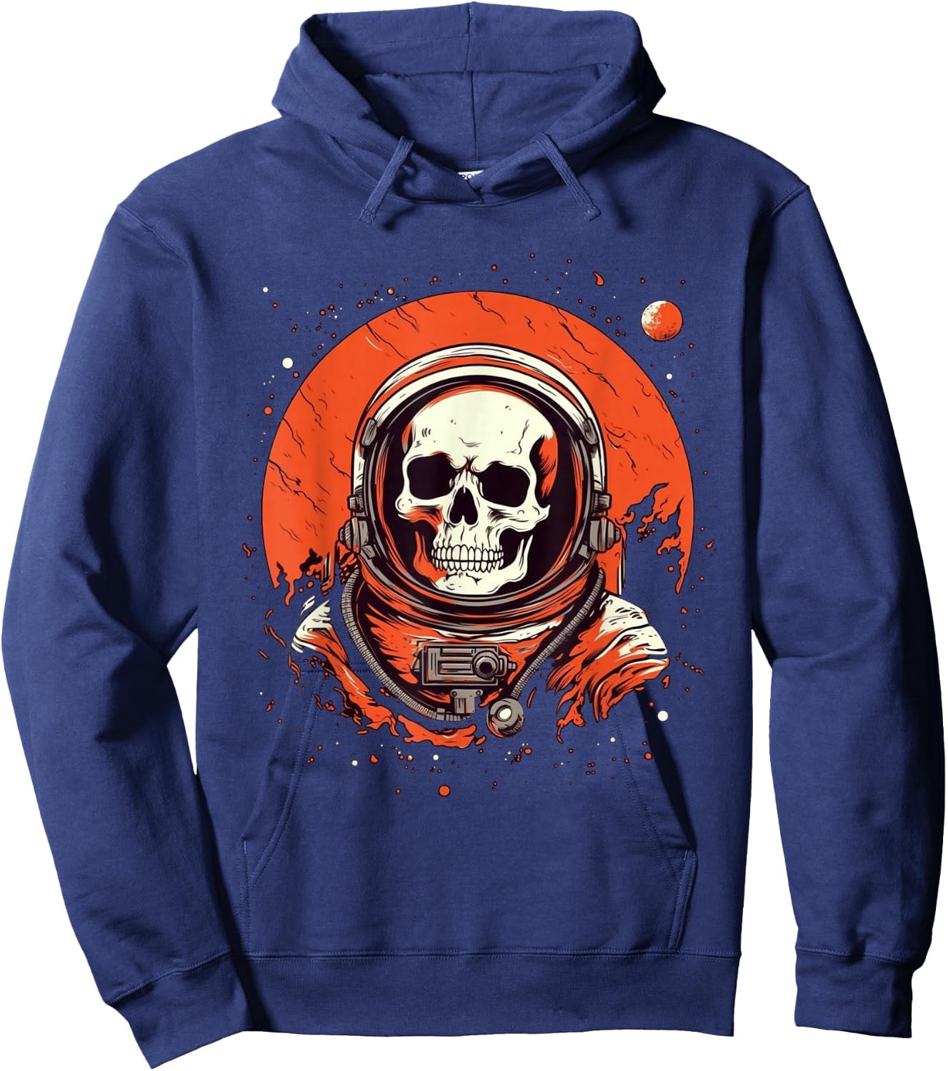 Skeleton Astronaut Occupy Mars in Space | Astronaut Skull Hoodie - Hoodie | Navy