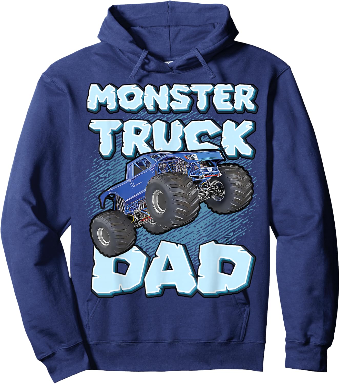 Monster Truck Dad For Fathers Daddy Cool Funny Monster Truck Hoodie - Hoodie | Navy