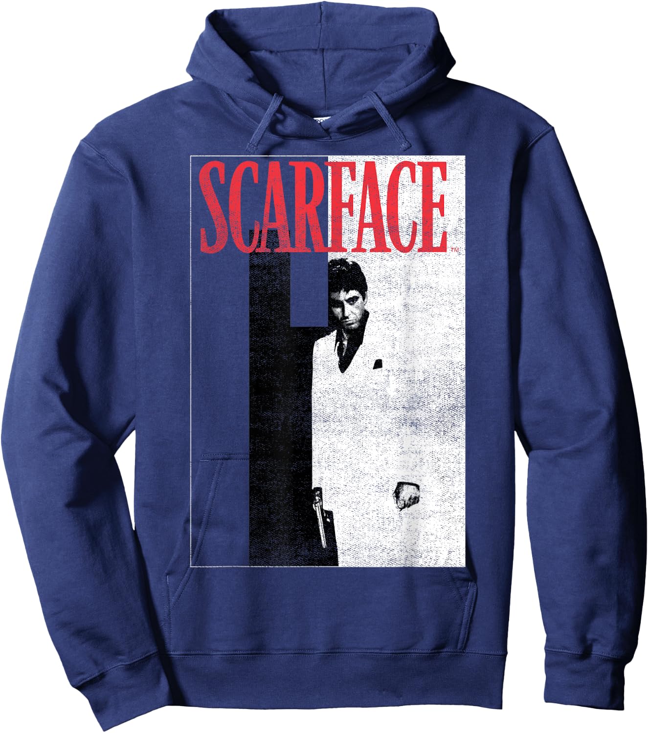 Scarface Distressed Movie Poster Photo Hoodie - Hoodie | Navy