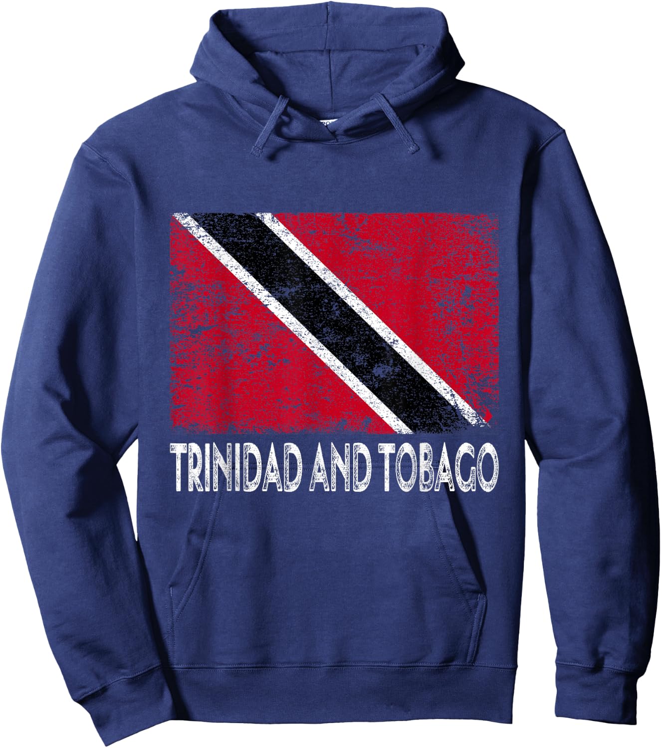 Distressed Patriotic Trinidad and Tobago Flag Men Women Kid Hoodie - Hoodie | Navy
