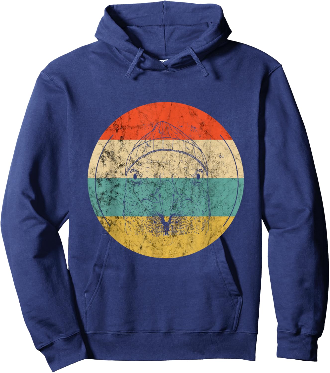 Seagull Retro Vintage Sailor Gull Seagull Lover Beach Bird Men Women Kids Hoodie - Hoodie | Navy