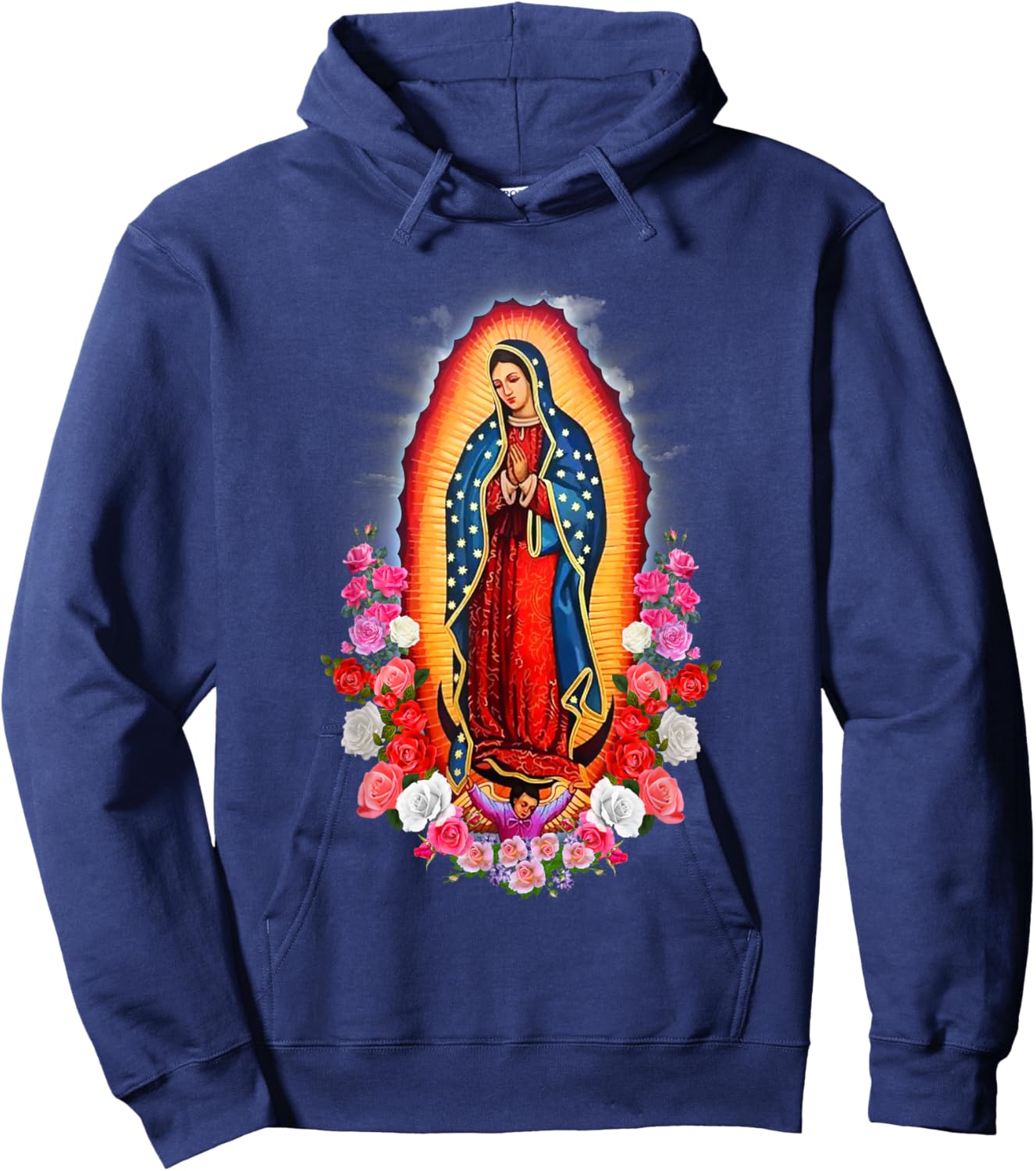 Our Lady of Guadalupe Virgin Mary Hoodie - Hoodie | Navy