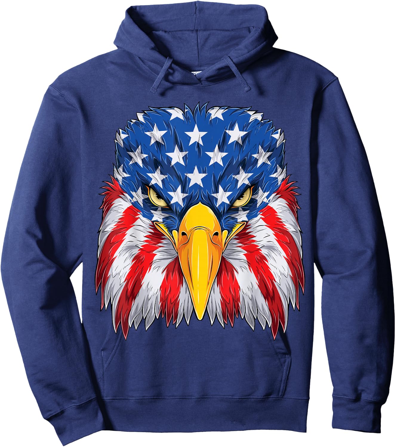 Patriotic Eagle 4th of July USA American Flag Merica men kid Hoodie - Hoodie | Navy