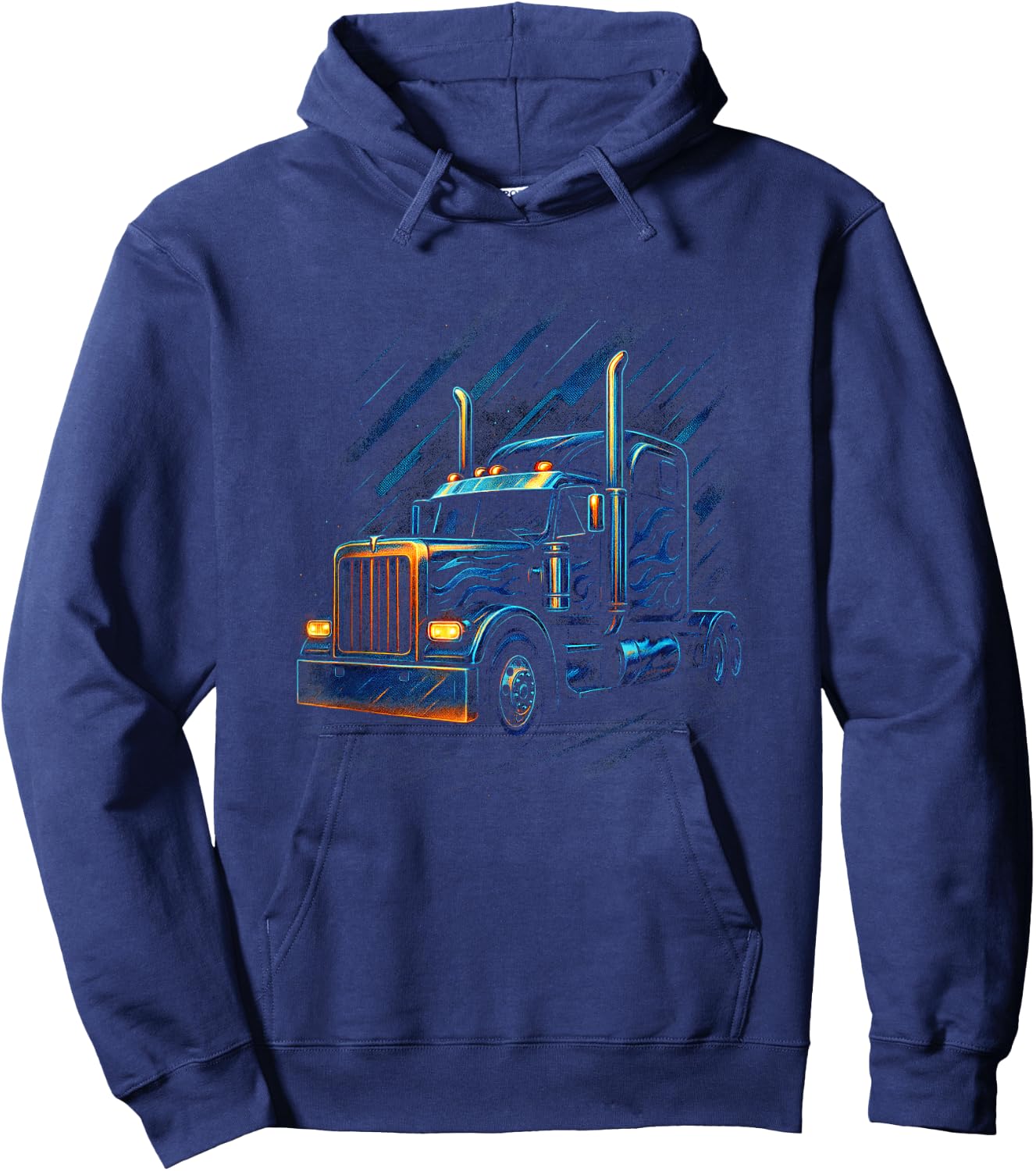 Trucker Semi-Trailer Hoodie - Hoodie | Navy
