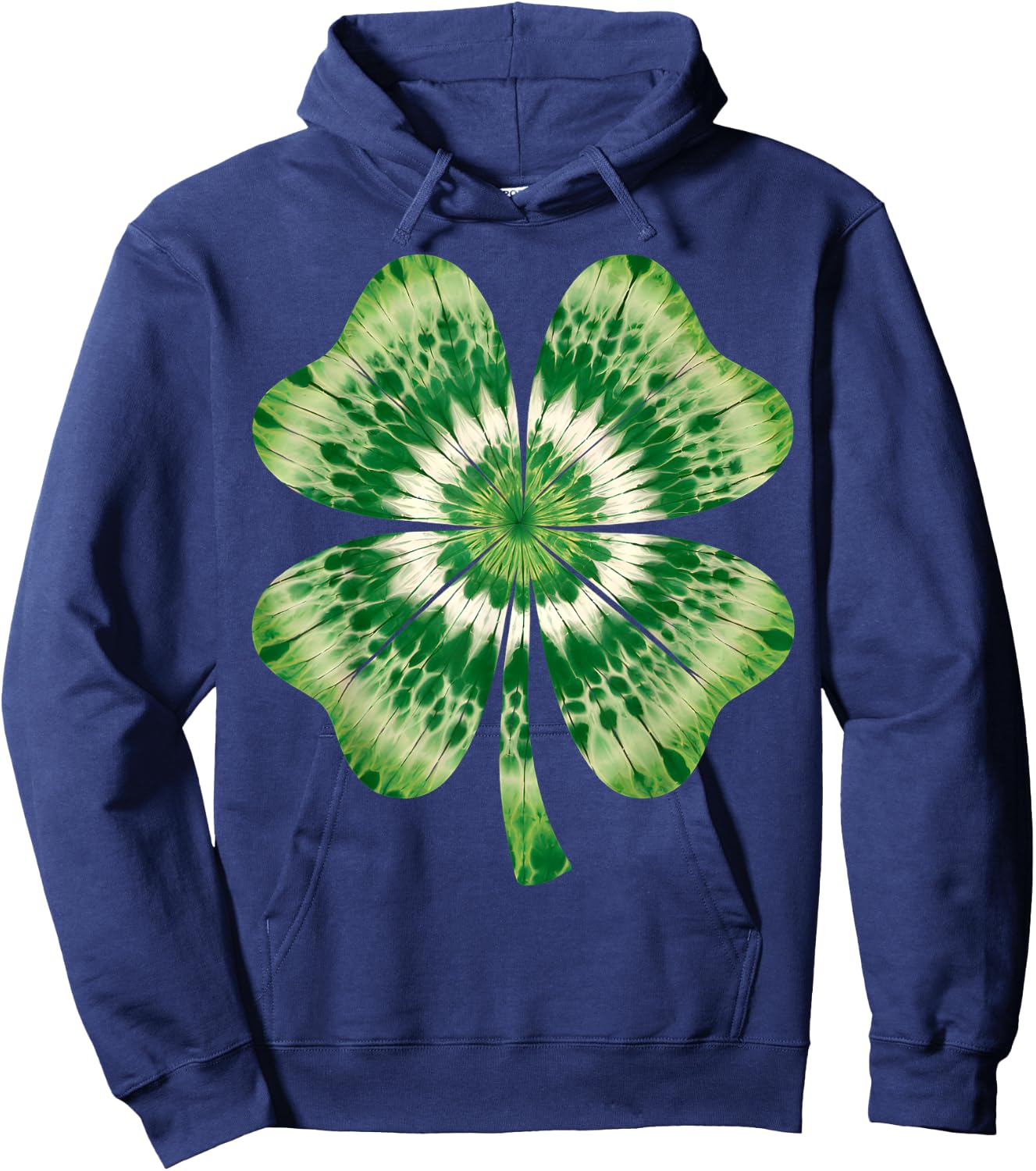 St Patricks Day Tie Dye Funny Cute Shamrock St Patrick's Day Hoodie - Hoodie | Navy