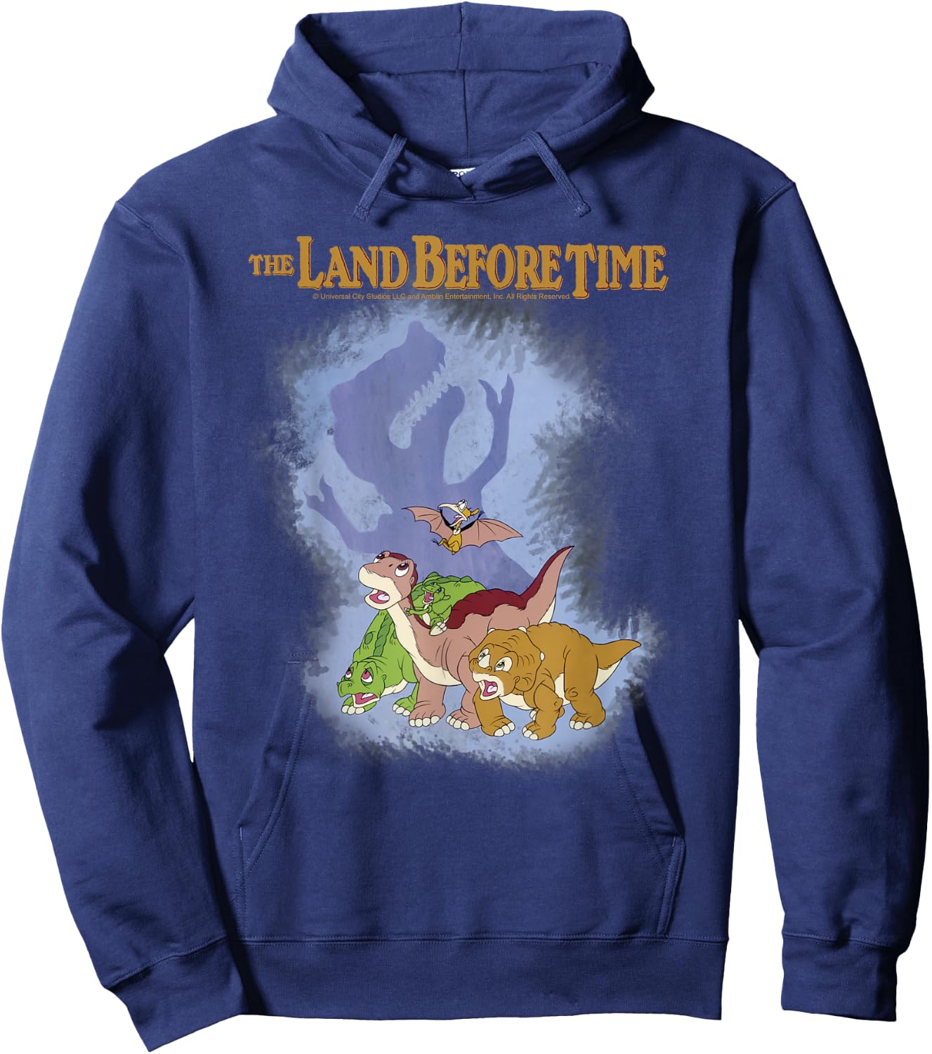Land Before Time Sharptooth Shadow Hoodie - Hoodie | Navy