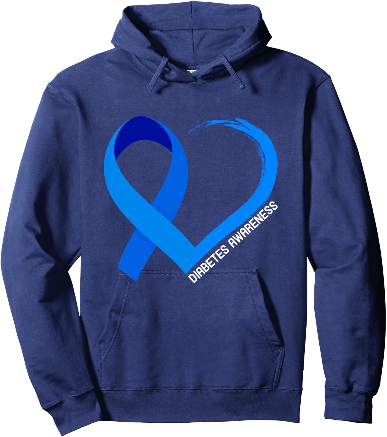 World Diabetes Day 2022 Type 1 Type 2 Diabetes Awareness Hoodie - Hoodie | Navy