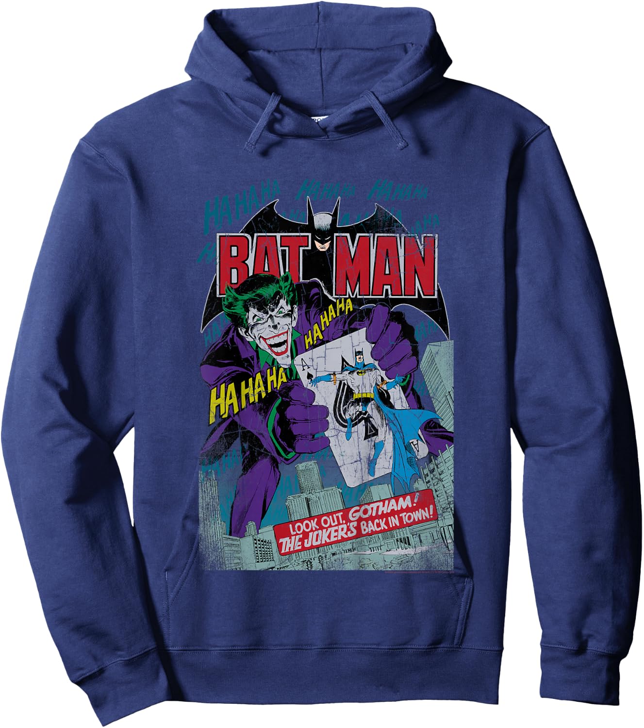 Kids DC Comics Batman and Joker Comic Cover Hoodie - Hoodie | Navy