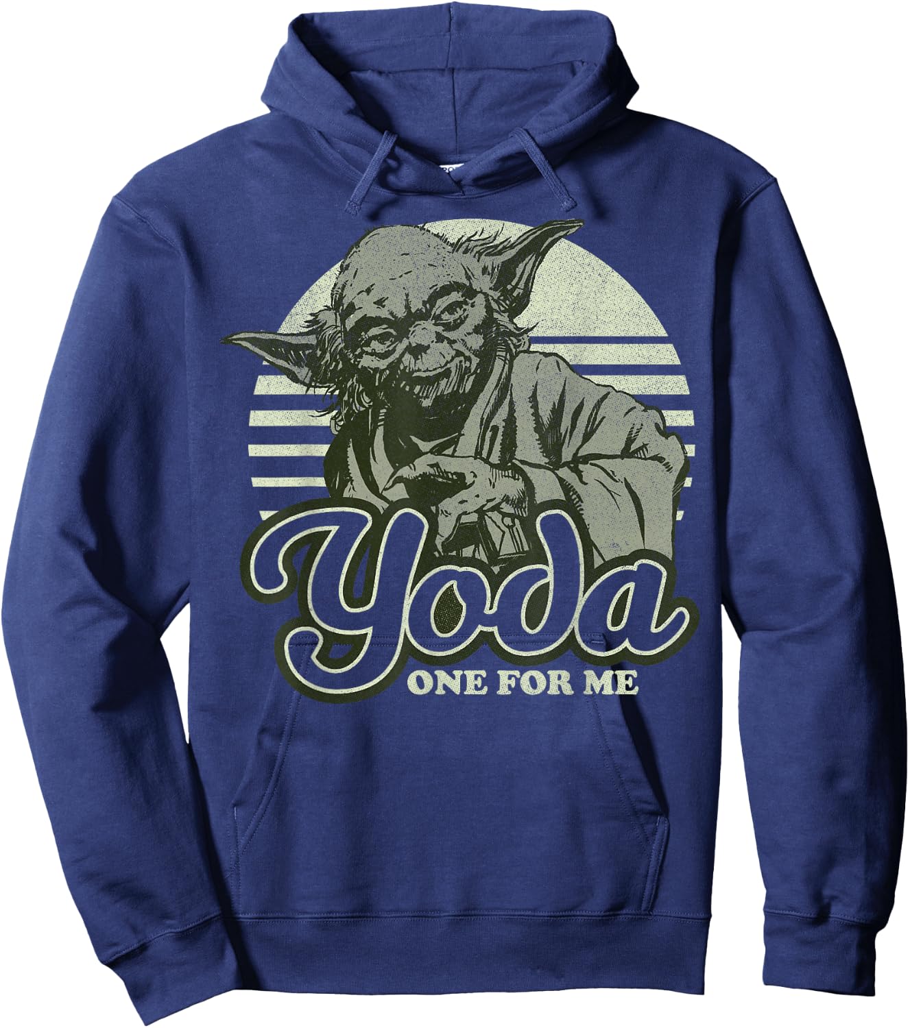 Star Wars Yoda One For Me Retro Graphic Hoodie - Hoodie | Navy