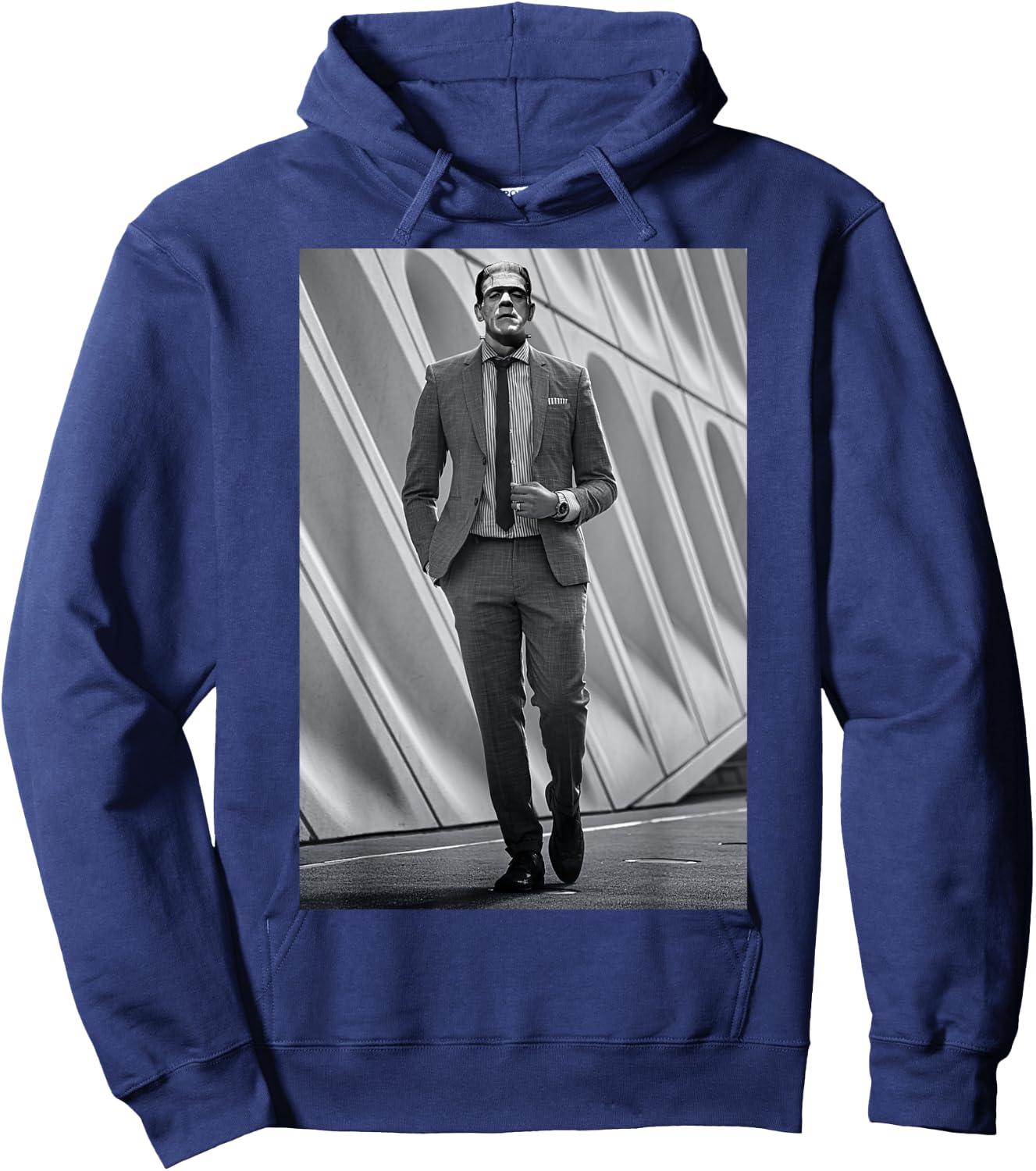 Frankenstein Cool Dapper Frankenstein Monster Suit Halloween Hoodie - Hoodie | Navy