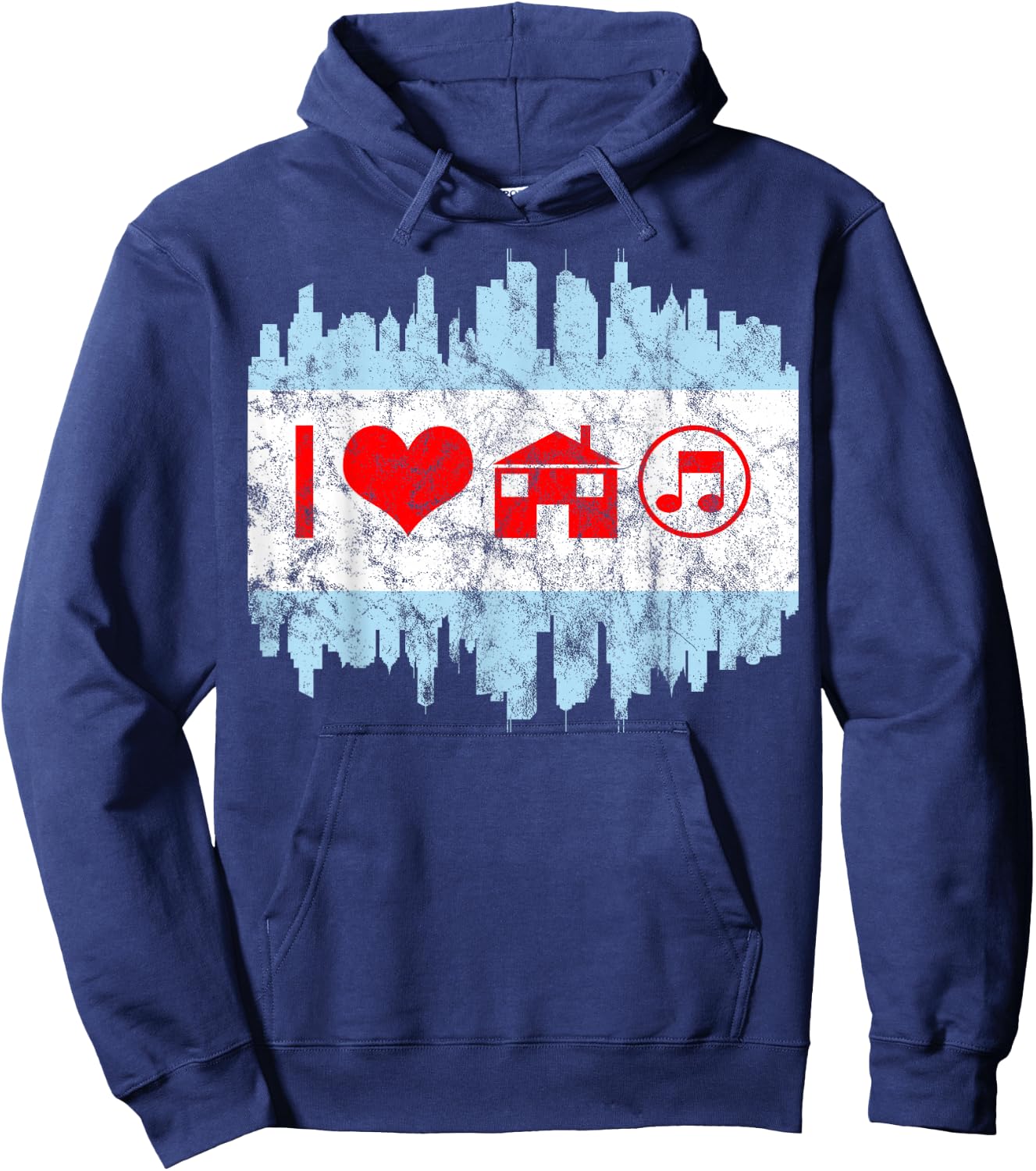 Chicago House Music DJ Flag Hoodie - Hoodie | Navy