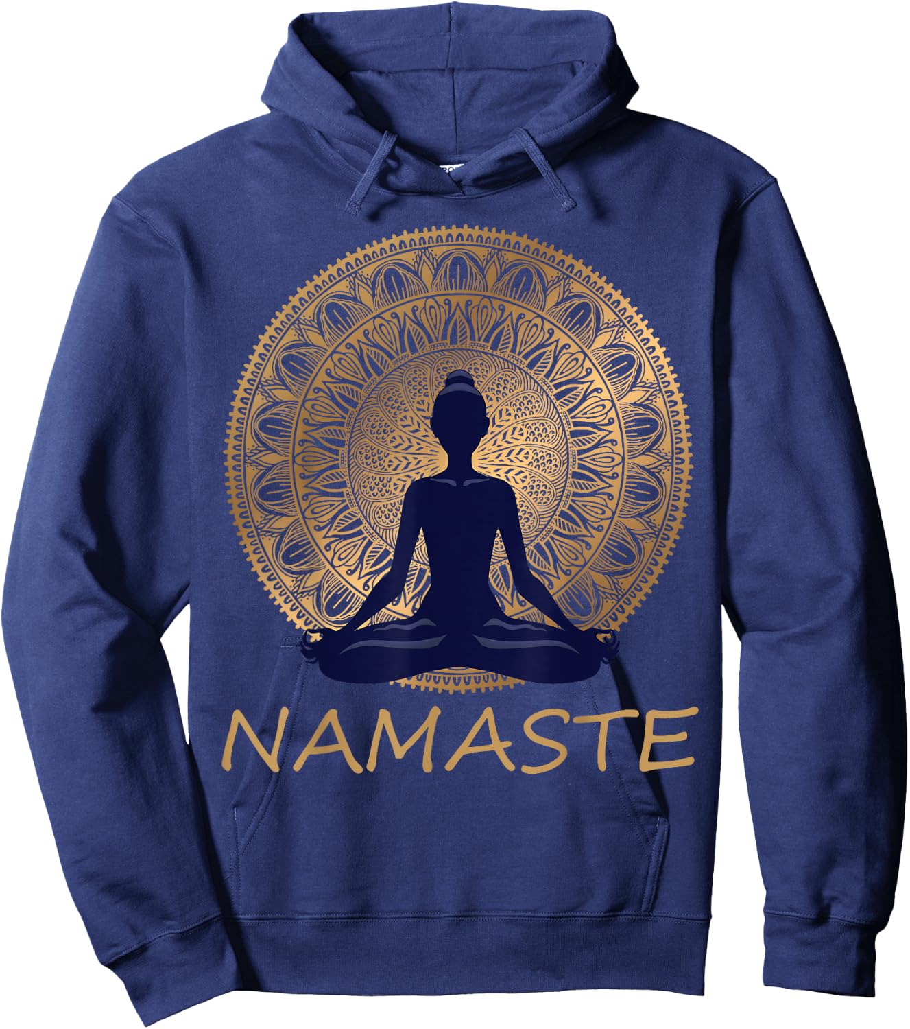 Namaste, Yoga dress/ meditation clothes / Lotus position Hoodie - Hoodie | Navy
