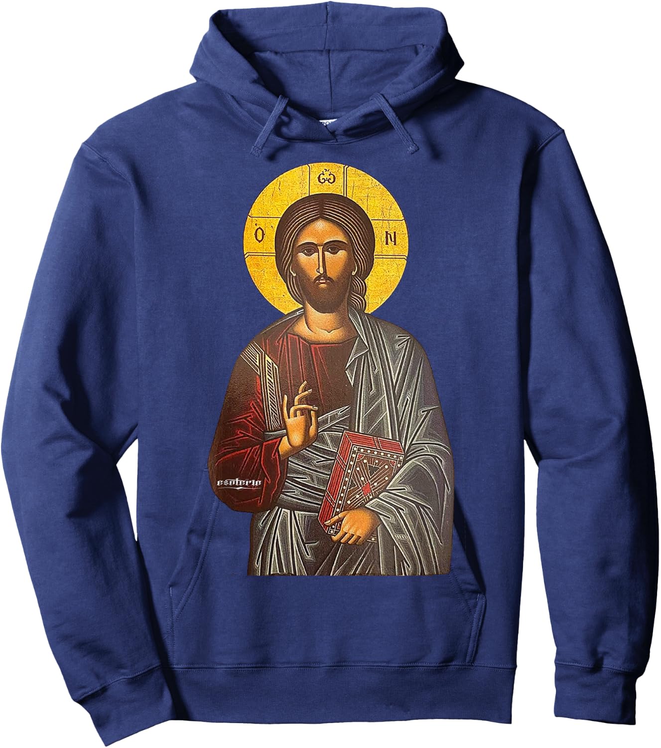 Jesus Christ Icon Greek Hoodie - Hoodie | Navy