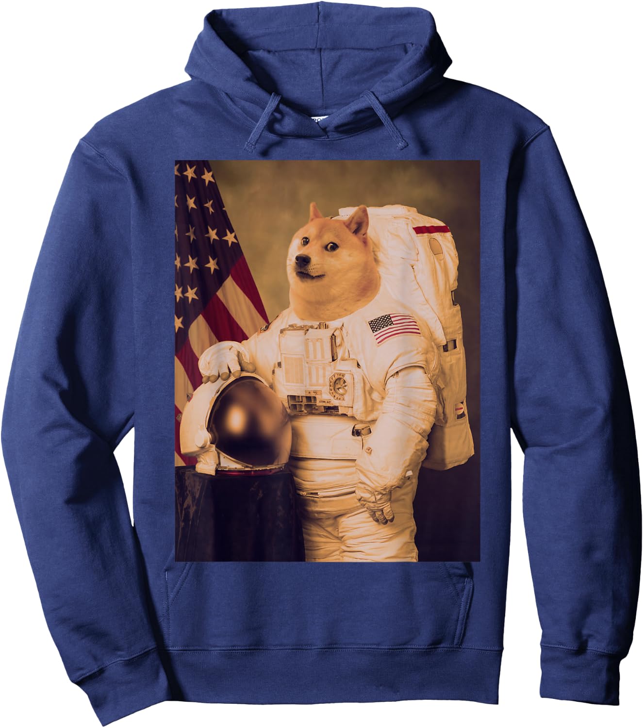 Space Doge Astronaut Dogecoin Coin Crypto Cryptocurrency Hoodie - Hoodie | Navy