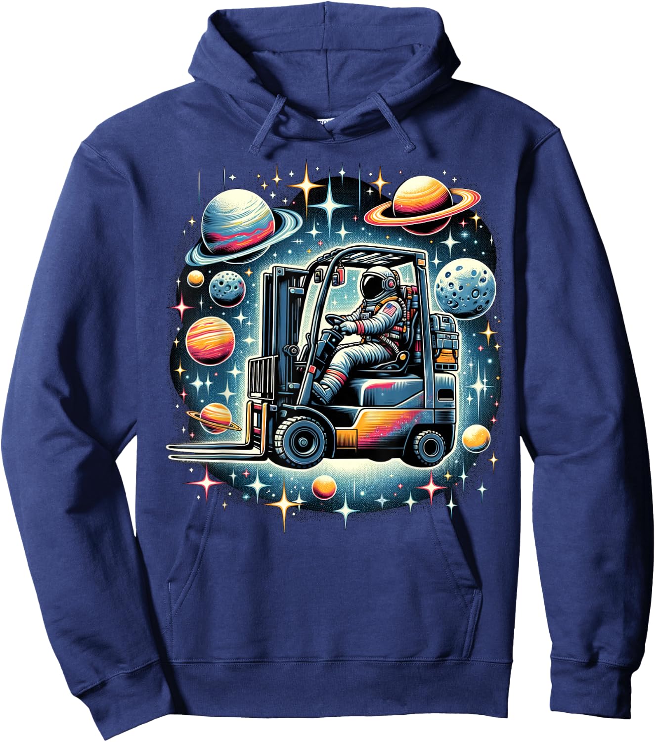 Forklift operator Astronaut Operating forklifts Hoodie - Hoodie | Navy