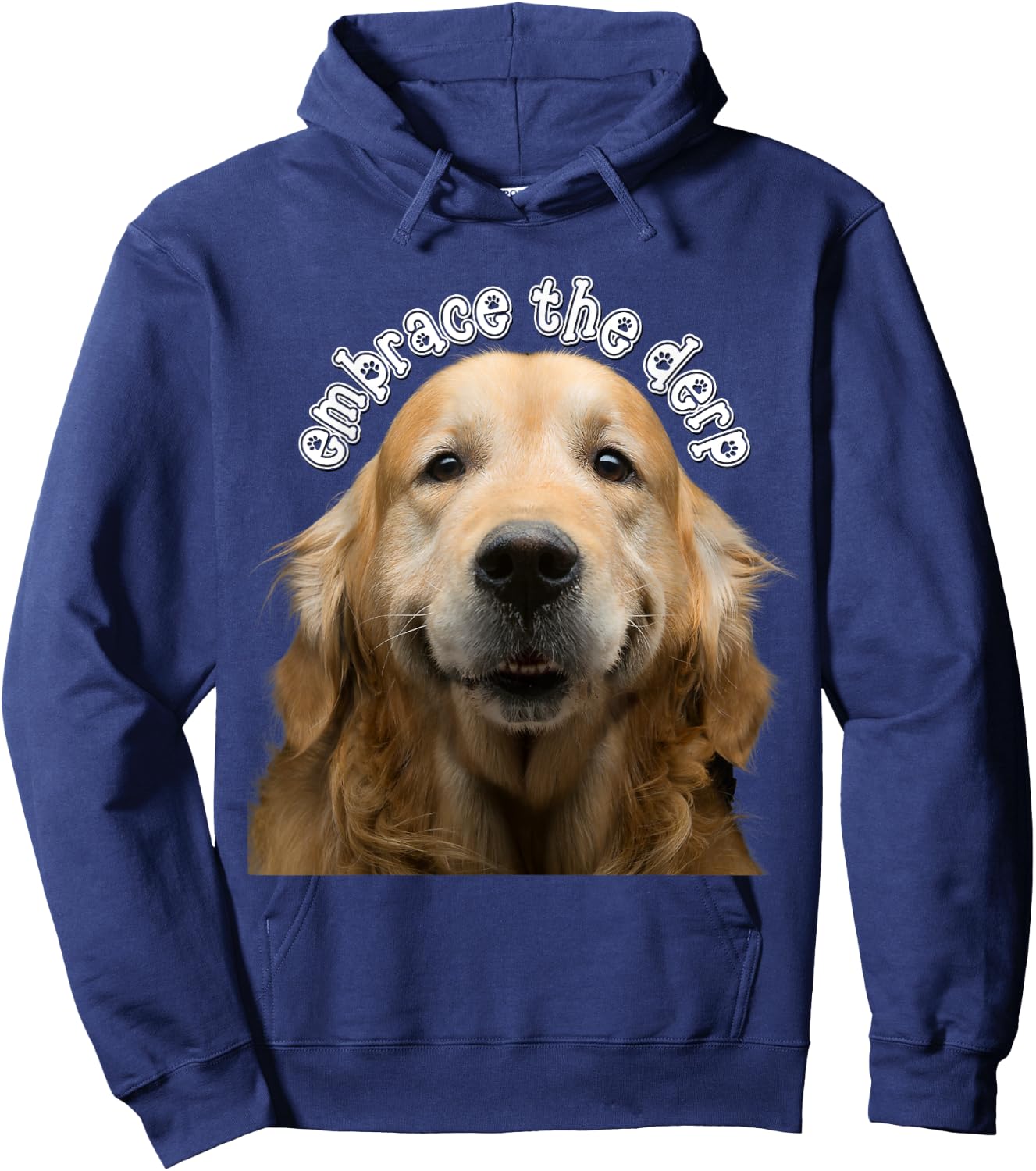 Embrace the Derp Derpy Dog Derpy Golden Retriever Funny Pet Hoodie - Hoodie | Navy