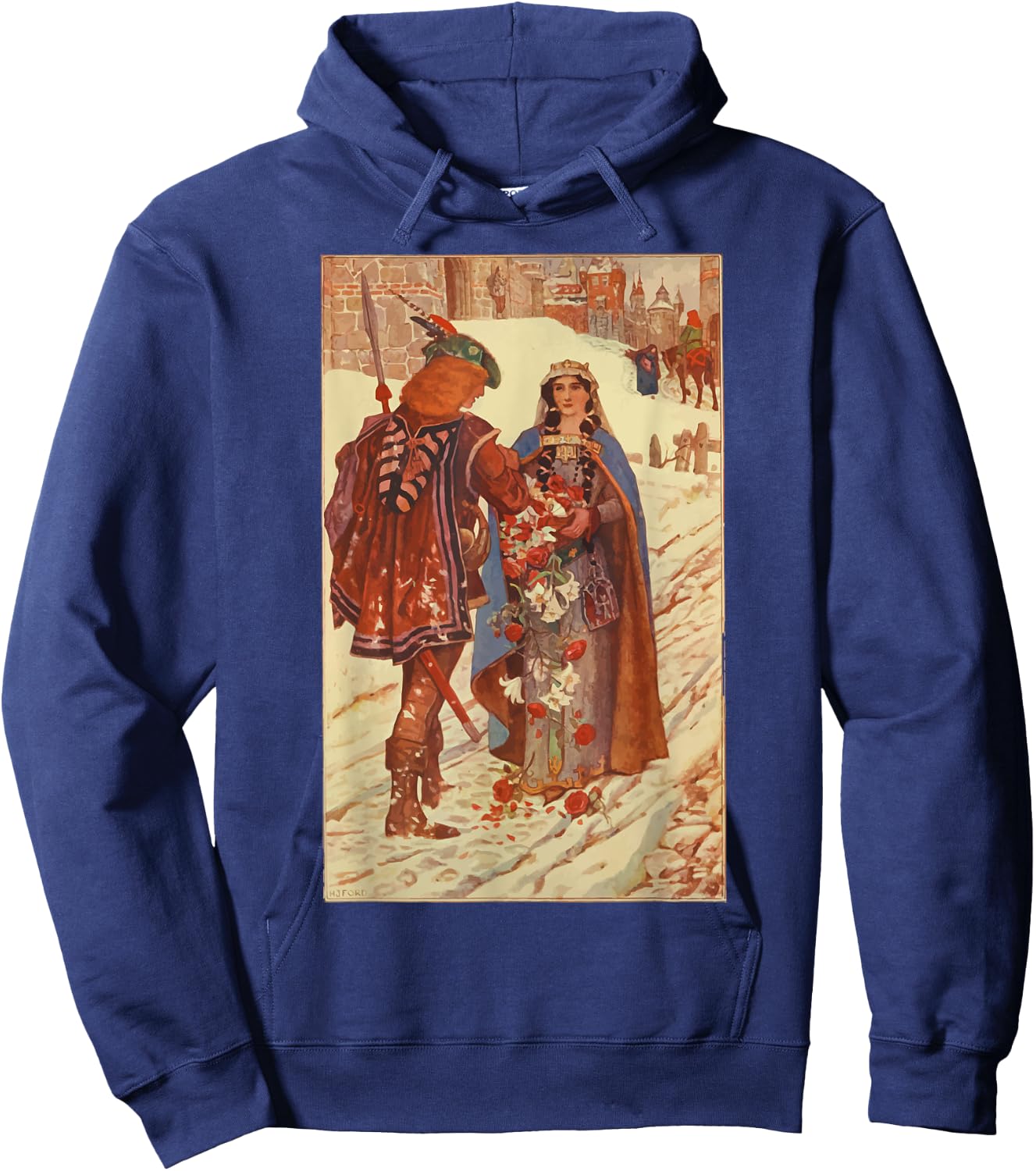 St Elizabeth of Hungary Miracle of the Roses Catholic Saint Hoodie - Hoodie | Navy