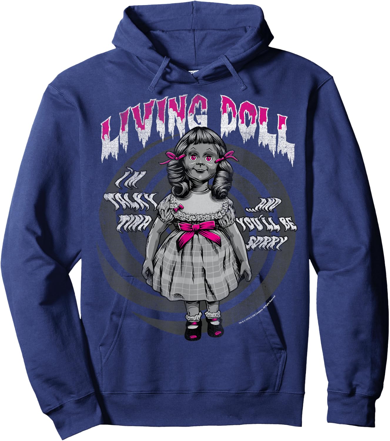 The Twilight Zone Living Doll Talky Tina Creepy Hoodie - Hoodie | Navy