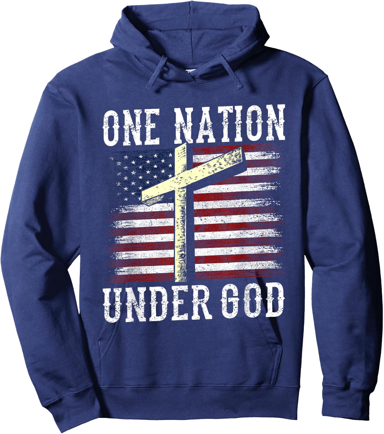 One Nation Under God America American Us Usa Patriotic Us Hoodie - Hoodie | Navy