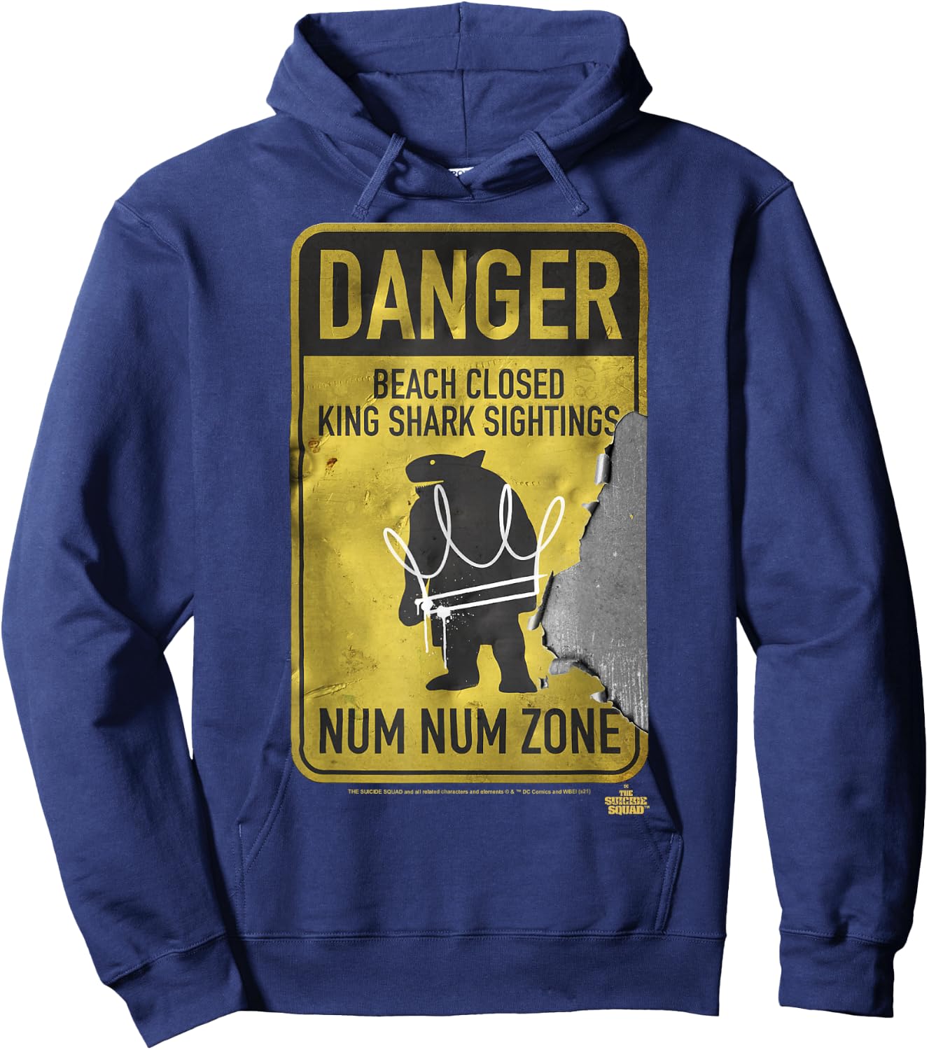 Suicide Squad King Shark Danger Zone Hoodie - Hoodie | Navy