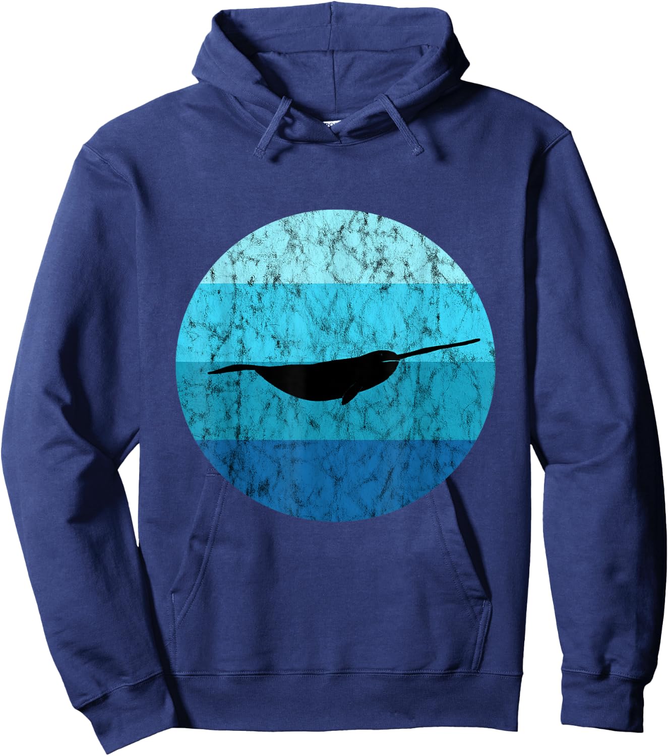 Narwhal Whale Retro Narwhal Lovers Ocean Sea Narwhal Animal Hoodie - Hoodie | Navy