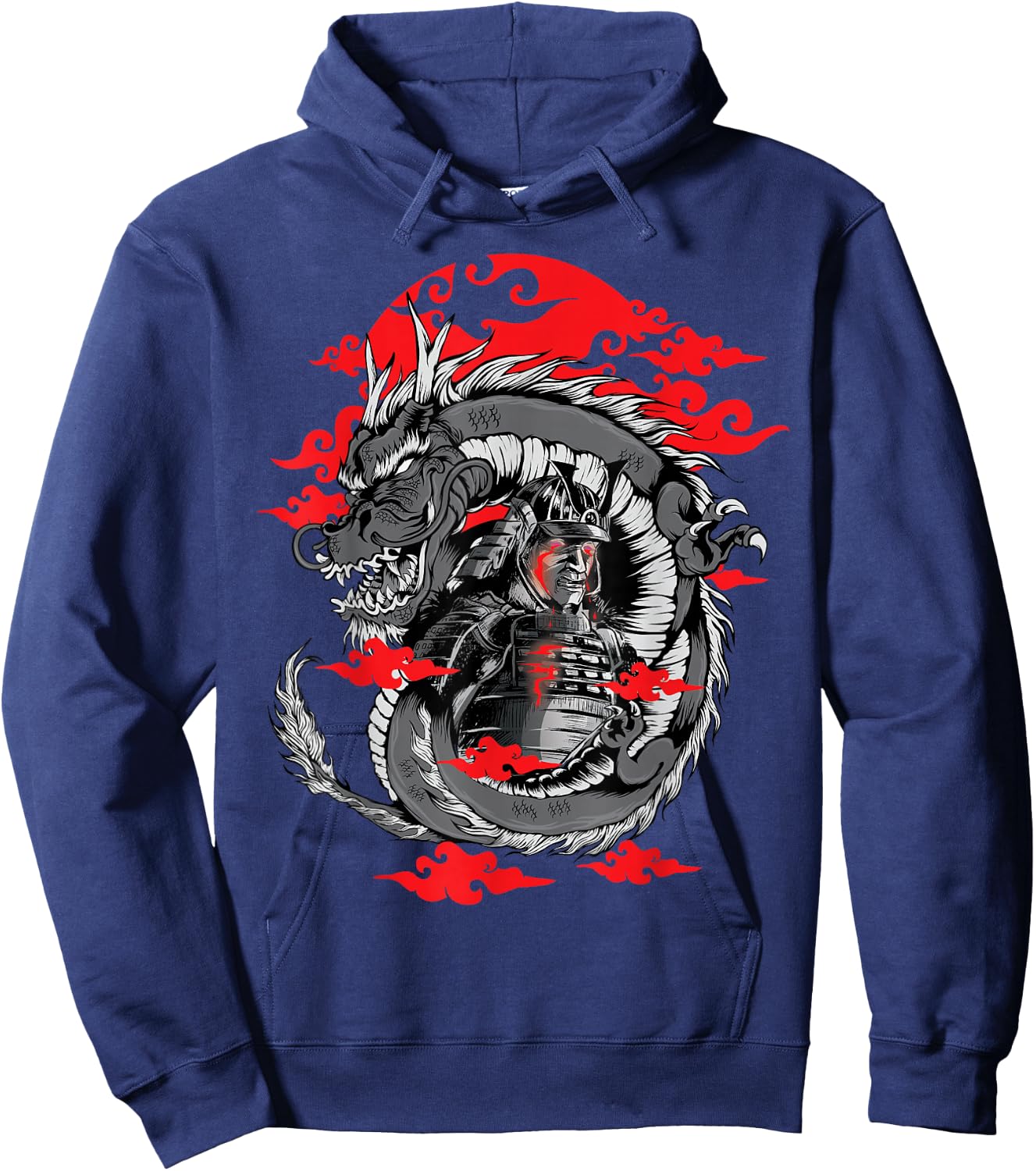 Samurai - Dragons - Otaku - Shogun - Mountain - Japan Hoodie - Hoodie | Navy
