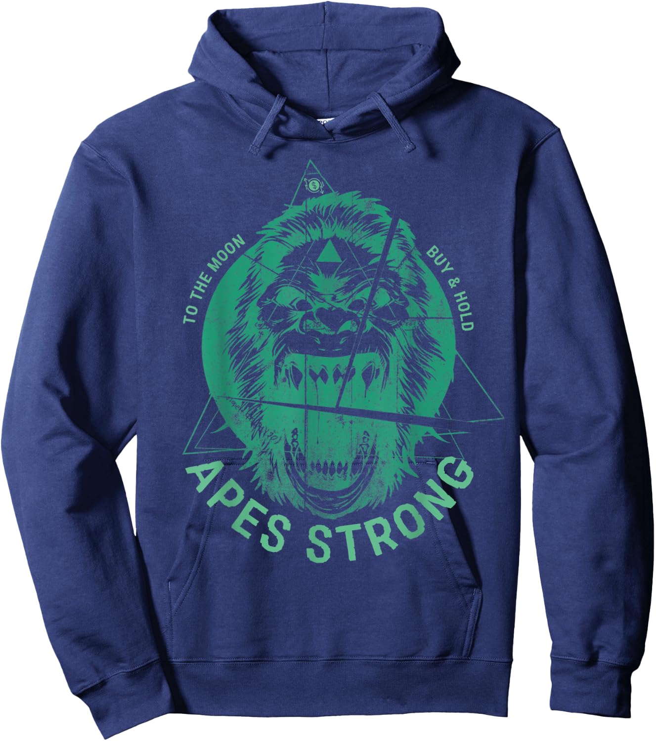 Apes Strong AMC Army Ape Trading Meme Hoodie - Hoodie | Navy
