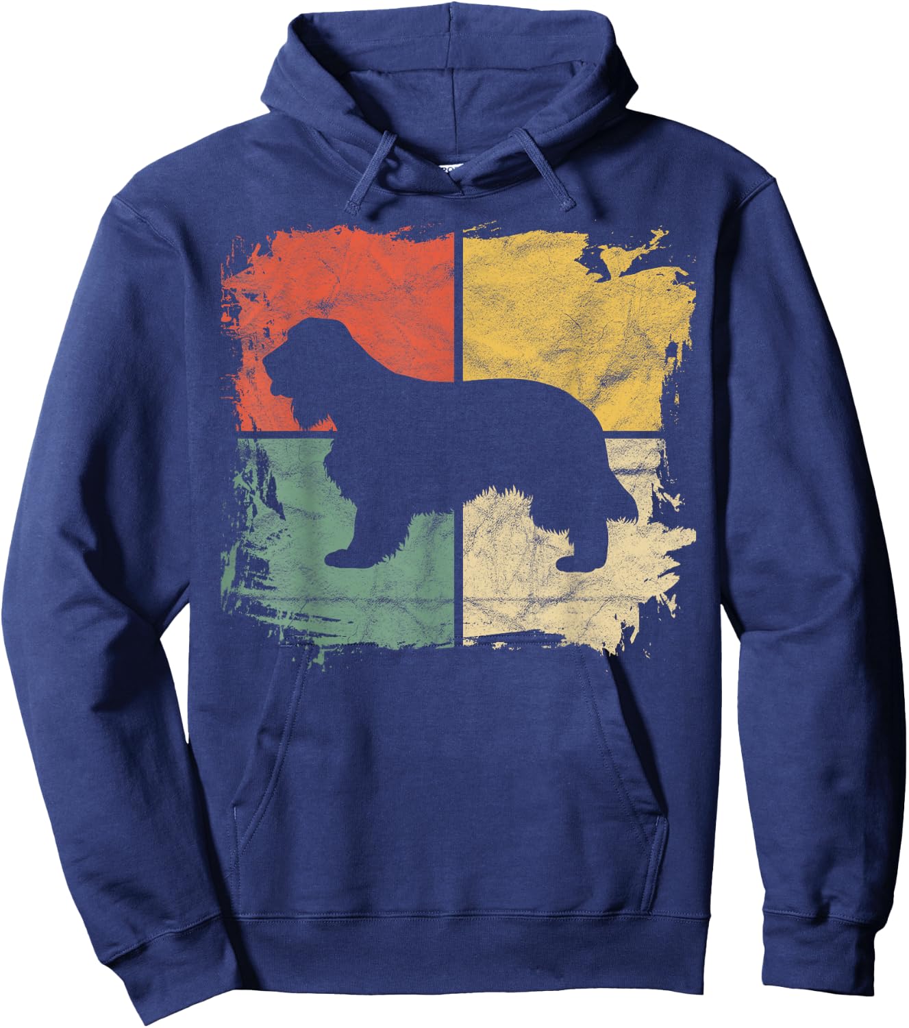 Square Retro Spaniel Owner Gift Dog English Cocker Dad Mom Men Women Kids Hoodie - Hoodie | Navy