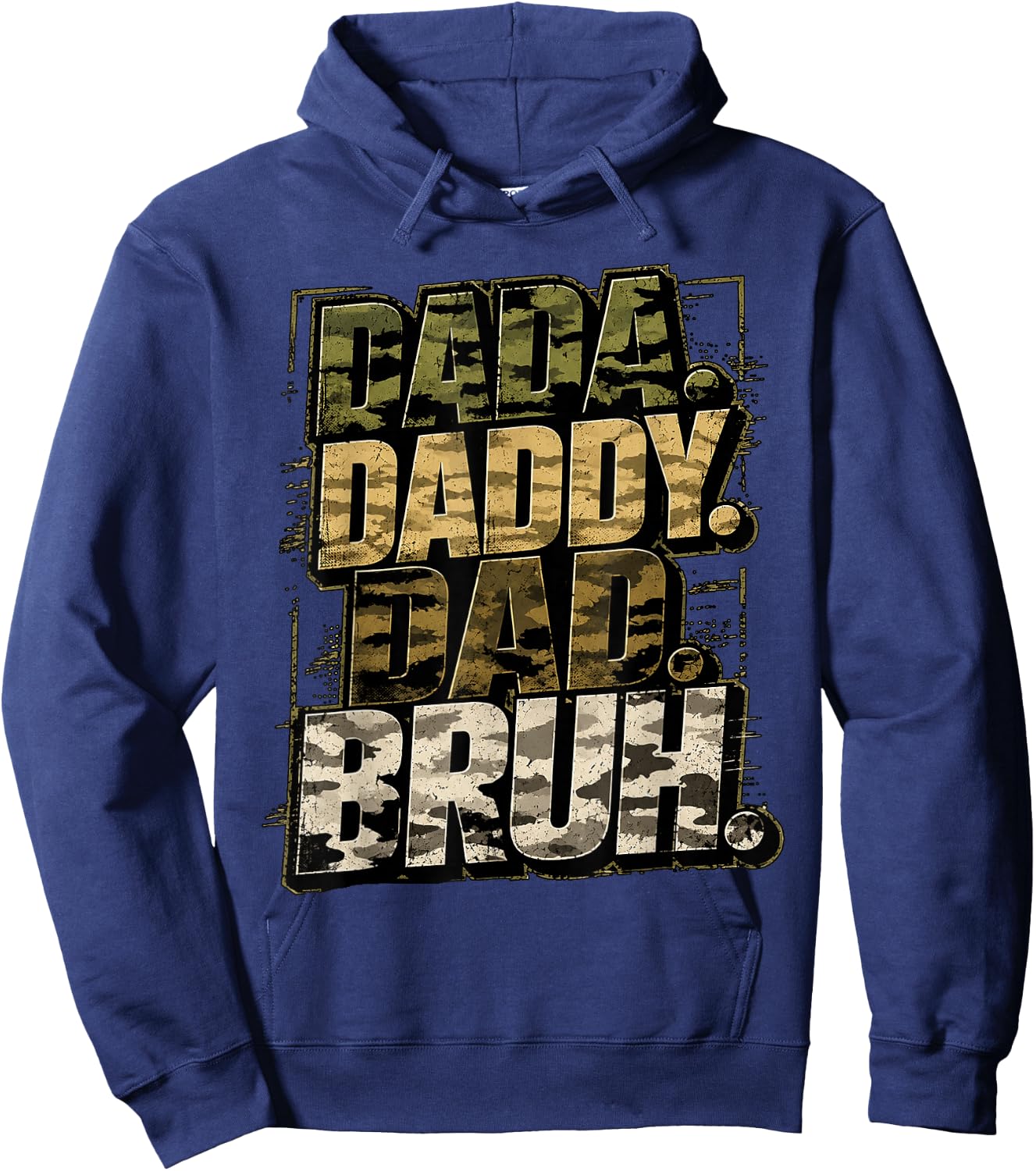 Funny Dad Camo Military Papa Gifts Birthday Husband Father's Hoodie - Hoodie | Navy