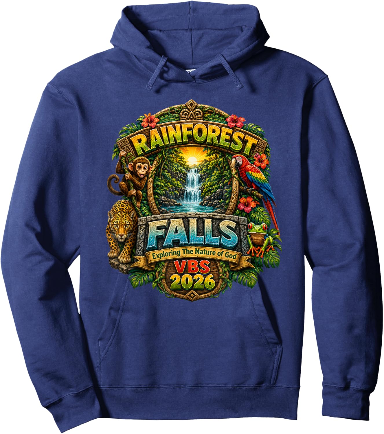 VBS 2026 Rainforest.Falls Exploring The Nature of God.Outfit Hoodie - Hoodie | Navy