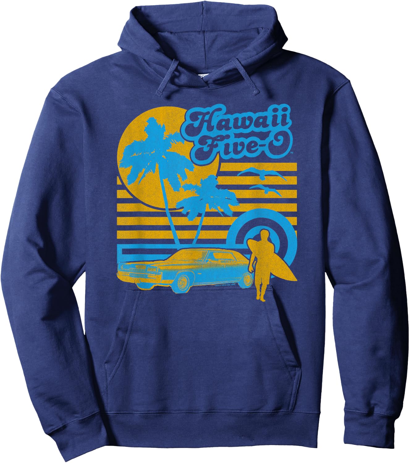 Hawaii Five-O 5 0 Surfer Hoodie - Hoodie | Navy