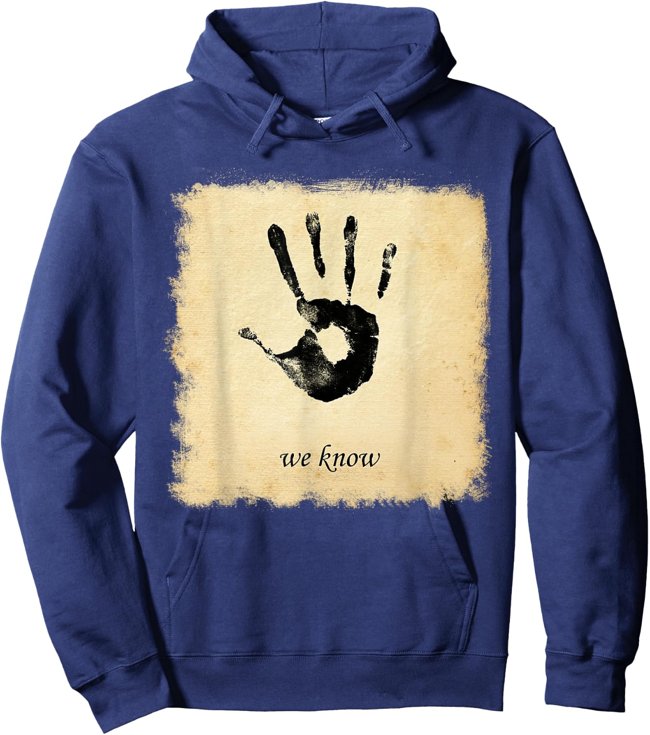 Dark Brotherhoods We Know Hand Hoodie - Hoodie | Navy