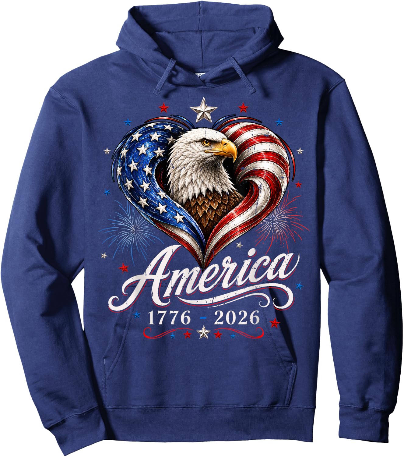 250th Anniversary America Flag Eagle 250 Years Men Women Hoodie - Hoodie | Navy