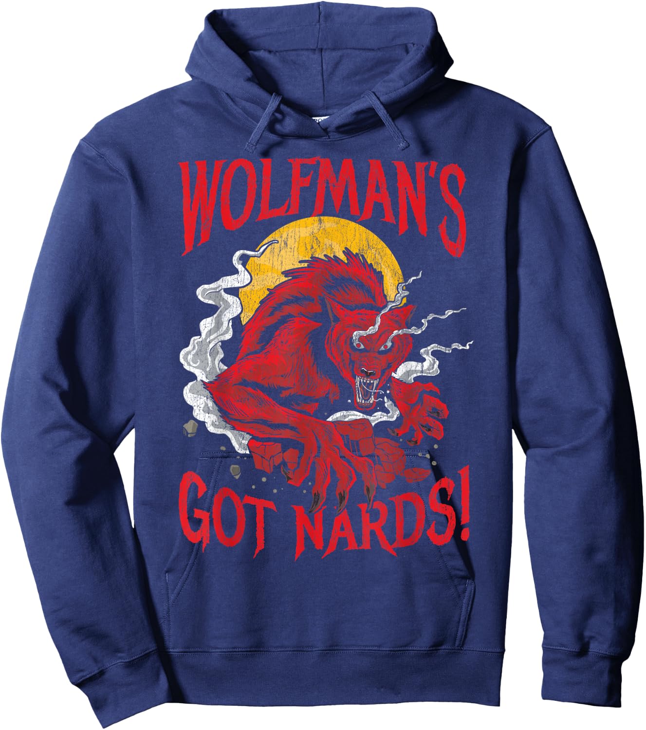 Wolfman's Got Nards Design For Wolves Fans Hoodie - Hoodie | Navy