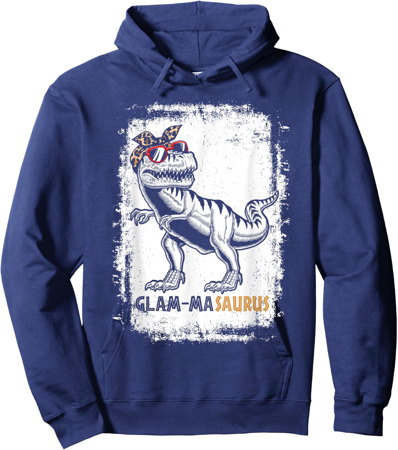 Glam-masaurus Rex Grandma Dinosaur T-Rex Glam-ma Saurus Hoodie - Hoodie | Navy