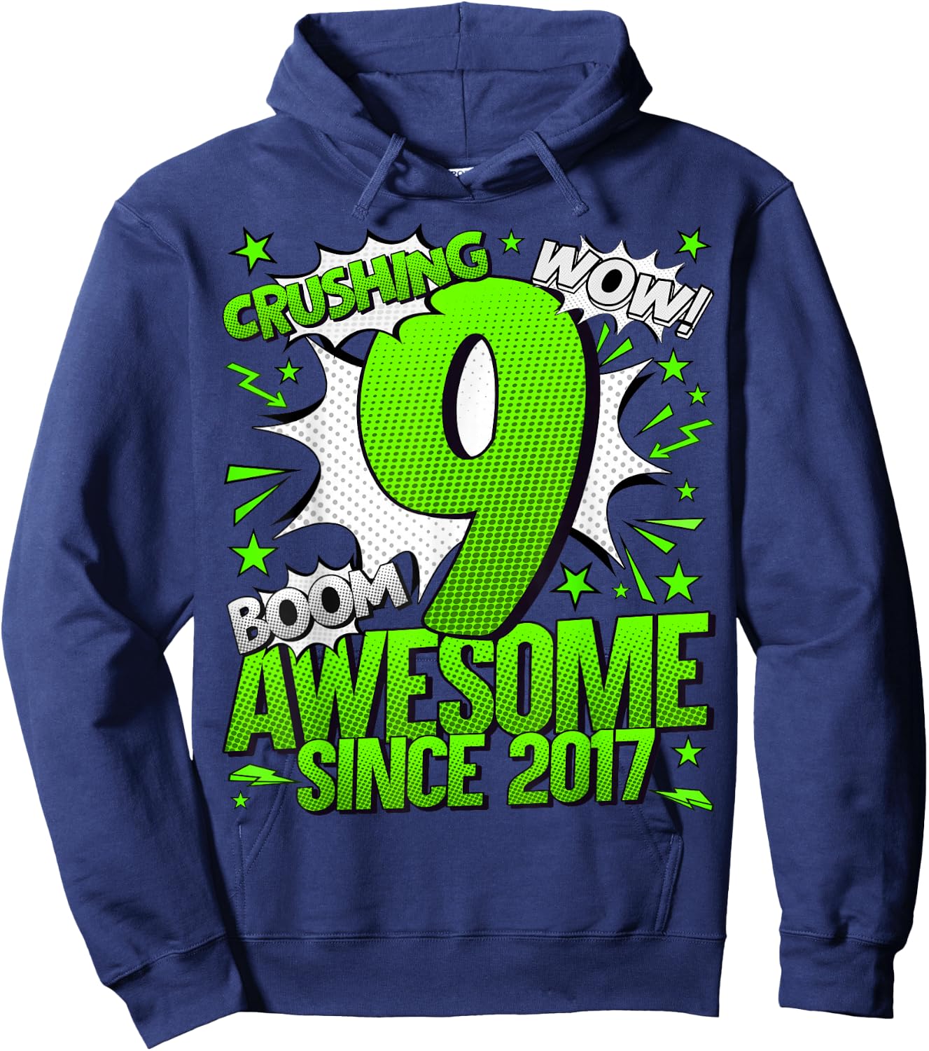 9 Year Old Gifts for Boys 9th Birthday Boy 9 Year Old Boy Hoodie - Hoodie | Navy