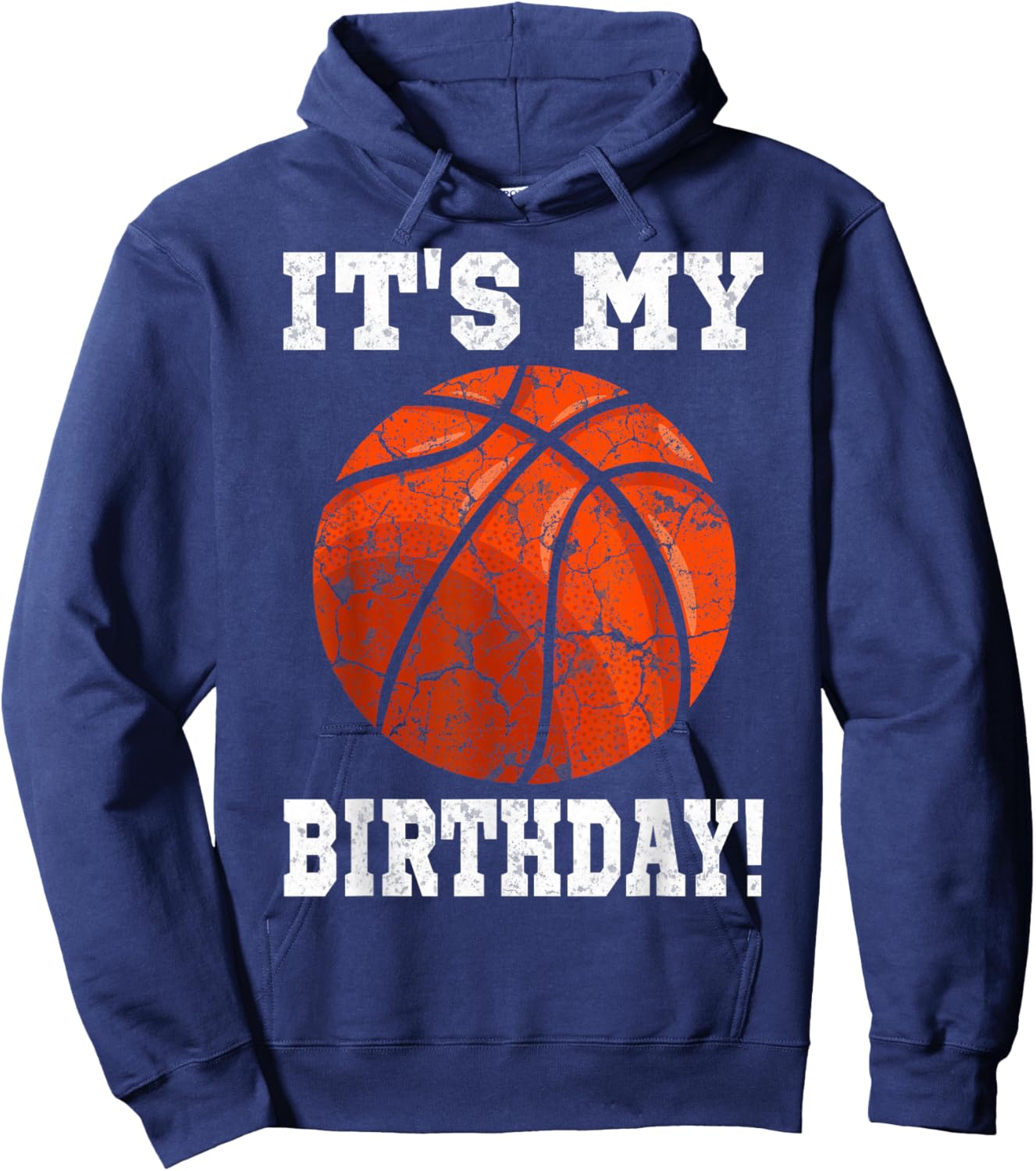 It's My Birthday Basketball Lover Gift Vintage Retro Hoodie - Hoodie | Navy