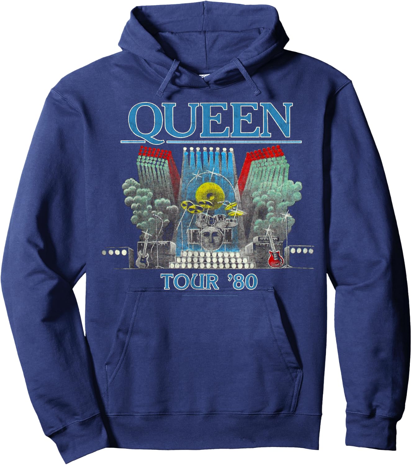 Queen Official Tour 80 Hoodie - Hoodie | Navy