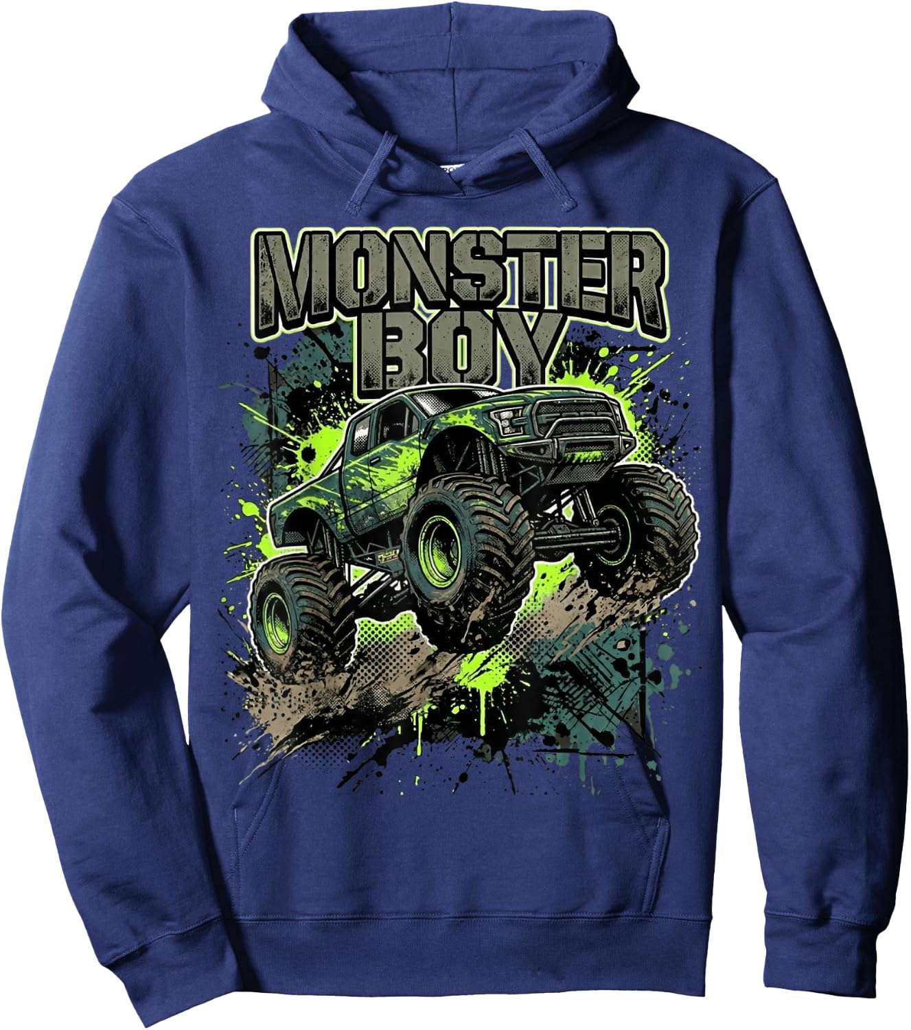 Monster Truck Boy Family Matching Hoodie - Hoodie | Navy