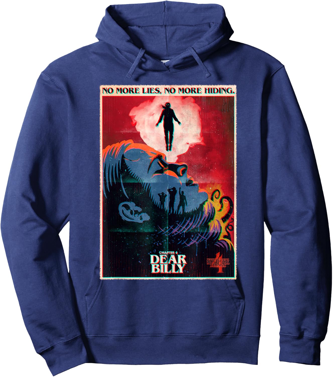 Stranger Things 4 Chapter 4: Dear Billy Max Poster Hoodie - Hoodie | Navy