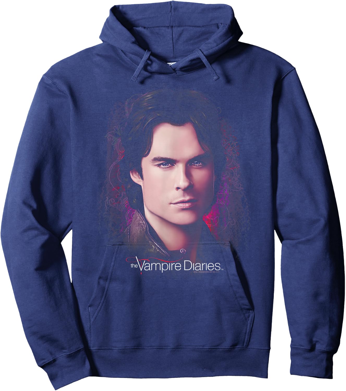 Vampire Diaries Damon Compelling Hoodie - Hoodie | Navy