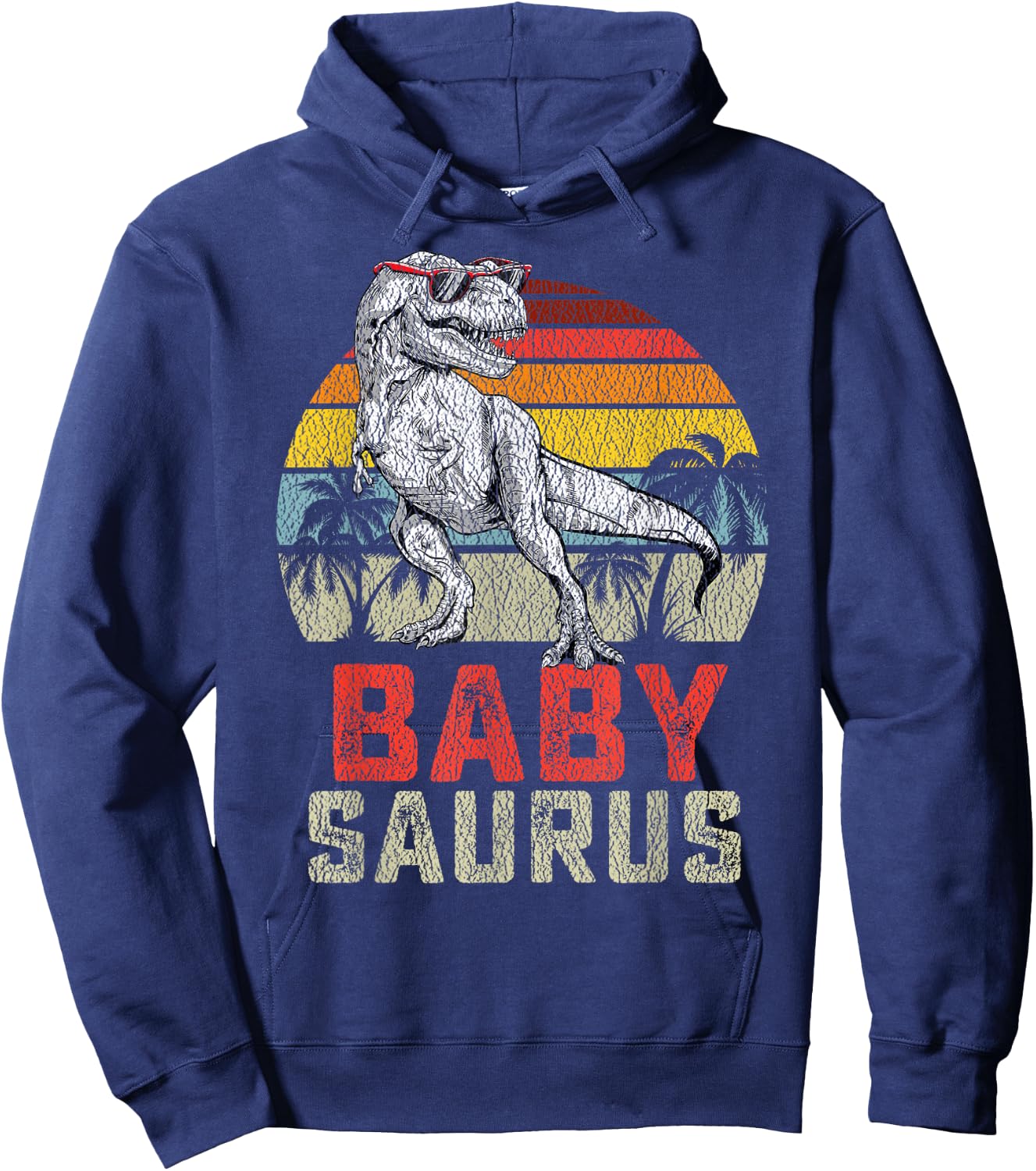 Babysaurus T Rex Dinosaur Baby Saurus Family Matching Hoodie - Hoodie | Navy